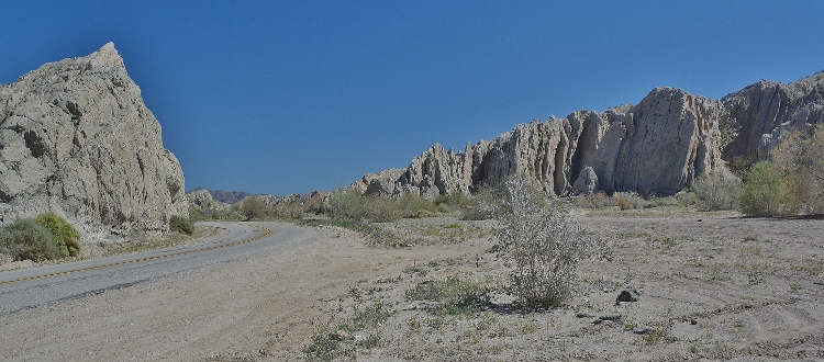 low-lying hills of sandstone